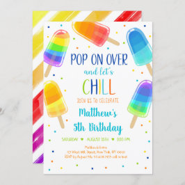 Invitación Crema De Hielo Popsicle En El Cumpleaños