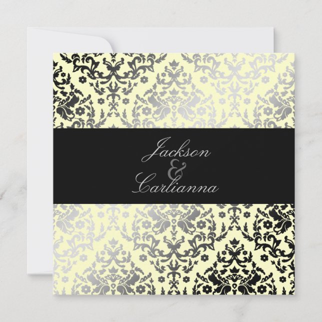 Invitación Crema de mantequilla Damasco deslumbrante 311 (Anverso)