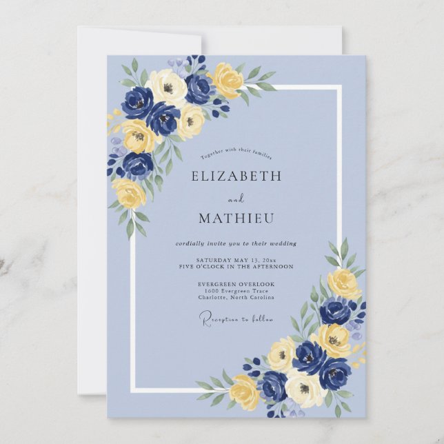 Invitación Crema de mantequilla de aciano Eucalipto Boda (Anverso)