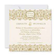 Crema del 50 aniversario de oro del Art Deco Nouve