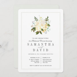 Invitación Crema + gris | Cena de ensayo de Bodas orgánicos