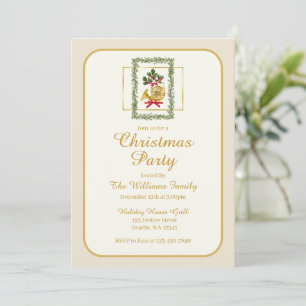 Invitación Crema Irlandesa de Navidad de Corno Francés Elegan