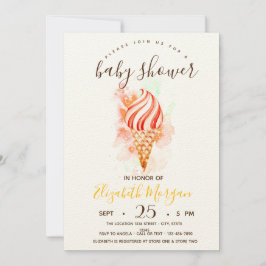 Invitación Cremas de hielo, Paint Splash Stripes Baby Shower
