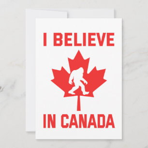 Invitación Creo en Canadá - Bigfoot Divertido