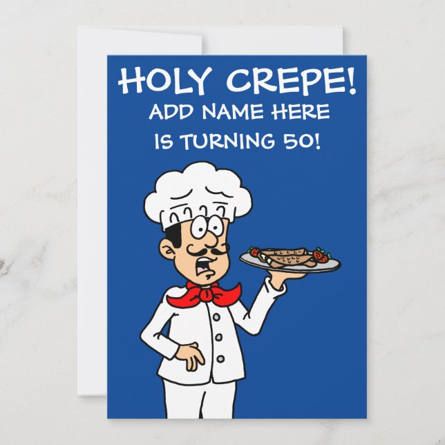 Invitación Crepe sagrada Alguien cumple 50 años 50 invita de  (Anverso)