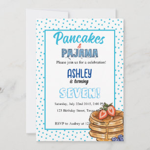 Invitación Crepes de Punto Azul y fiesta de cumpleaños de Paj