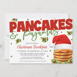 Invitación Crepes navidades Y Fiesta Pajamas Invitados