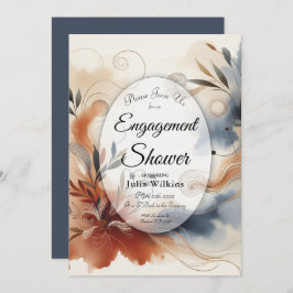 Invitación Crepúsculo de Terracota y compromiso de florecimie