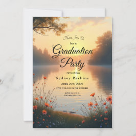 Invitación Crepúsculo junto al Lago Susurros en el Agua