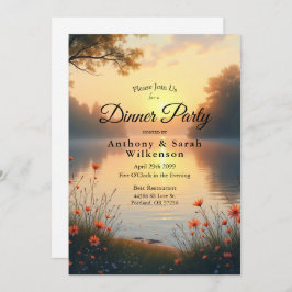 Invitación Crepúsculo junto al Lago Susurros junto al Agua