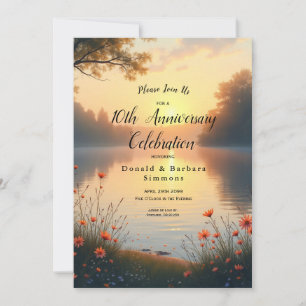 Invitación Crepúsculo junto al Lago Susurros junto al Agua