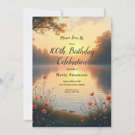 Invitación Crepúsculo junto al Lago Susurros junto al Agua