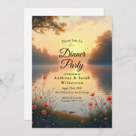 Invitación Crepúsculo junto al Lago Susurros junto al Agua