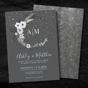 Invitación Crescent Moon Celestial Boda