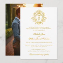Crest Monograma Vintage Regencia Foto Boda