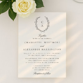 Invitación Crest, Old Money Aesthetic, transparent backgroud