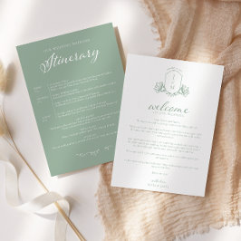 Invitación Crestón Victoriano de Bienvenida/Itinerario Verde 