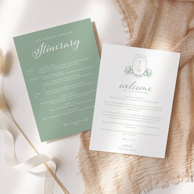 Invitación Crestón Victoriano de Bienvenida/Itinerario Verde  (Subido por el creador)