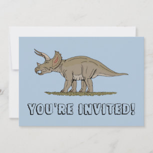 Invitación Cretácico Dinosaurio Triceratops