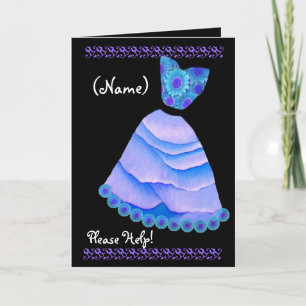 Invitación Criada CONOCIDA DE ENCARGO del vestido del AZUL de