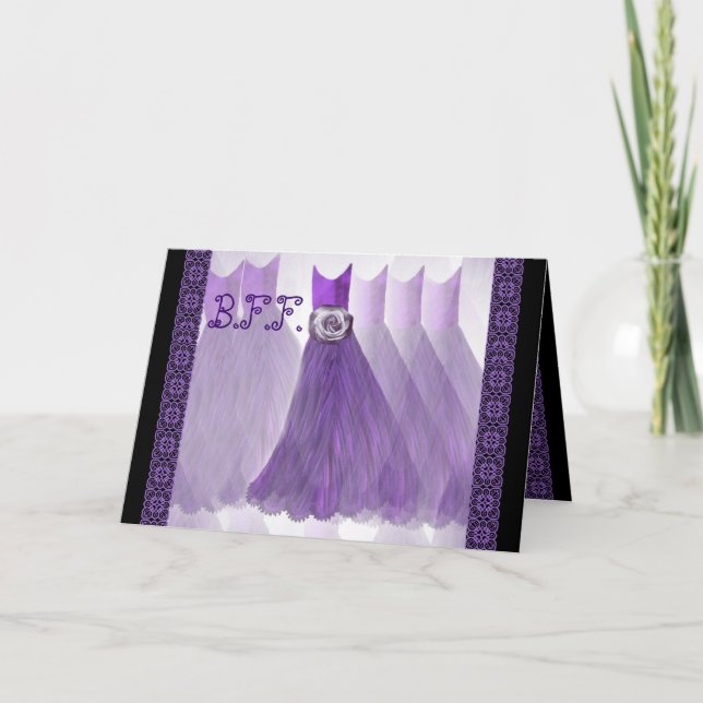 Invitación Criada del MEJOR AMIGO de la PÚRPURA VIOLETA de la (Anverso)