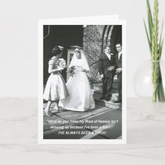 Invitación Criada malintencionada de la novia del honor