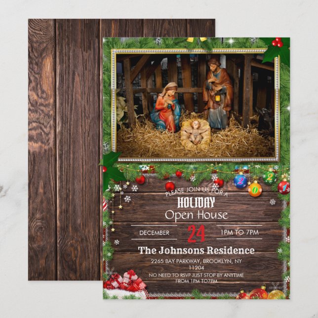 Invitación Criador nacido en Jesús (Anverso / Reverso)