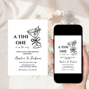 Invitación Criatura Pequeña de Género Neutral en Camino, Lazo