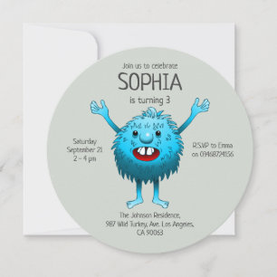 Invitación Criatura super adorable y linda