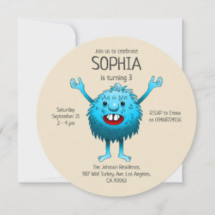 Invitación Criatura super adorable y linda