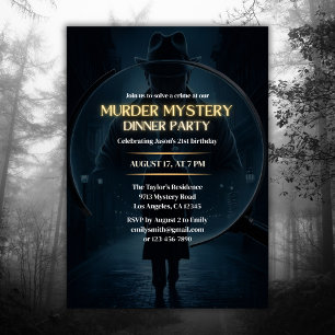 Invitación Crimen Juego de detectives Murder Mystery Fiesta C