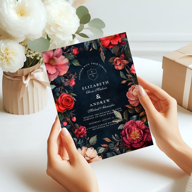 Invitación Crimson Noir Boda (Subido por el creador)