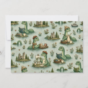 Invitación Criptídeos Acogedores Nessie Monstruo del Lago Nes