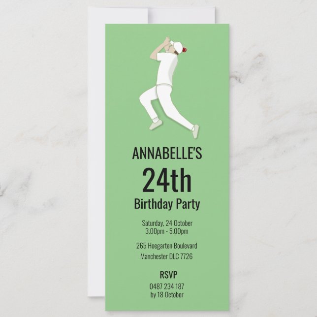 Invitación Críquet (Anverso)