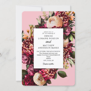 Invitación Crisantemo en la flor de almendras