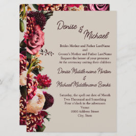 Invitación Crisantemo en Perfectamente Pálido