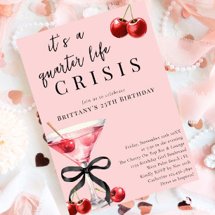 Invitación Crisis de la Cuarta Parte de la Vida Martini de Ce