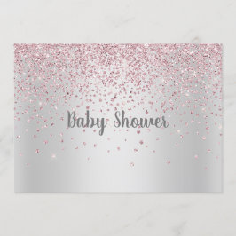 Invitación CRISTAL BABY SHOWER MODERNO MODERNO DE ROPA DE bon
