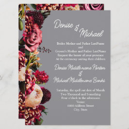 Invitación Cristal Piedra Cincelado Crisantemo