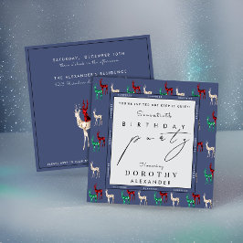 Invitación Cristal Reindeer CUALQUIER sorpresa en el cumpleañ