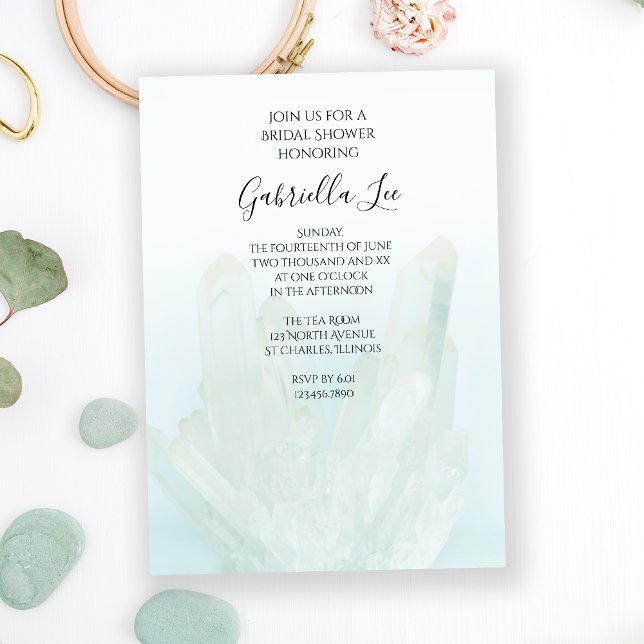 Invitación Cristales Azules De Hielo Ligero Ducha De Novias (Subido por el creador)