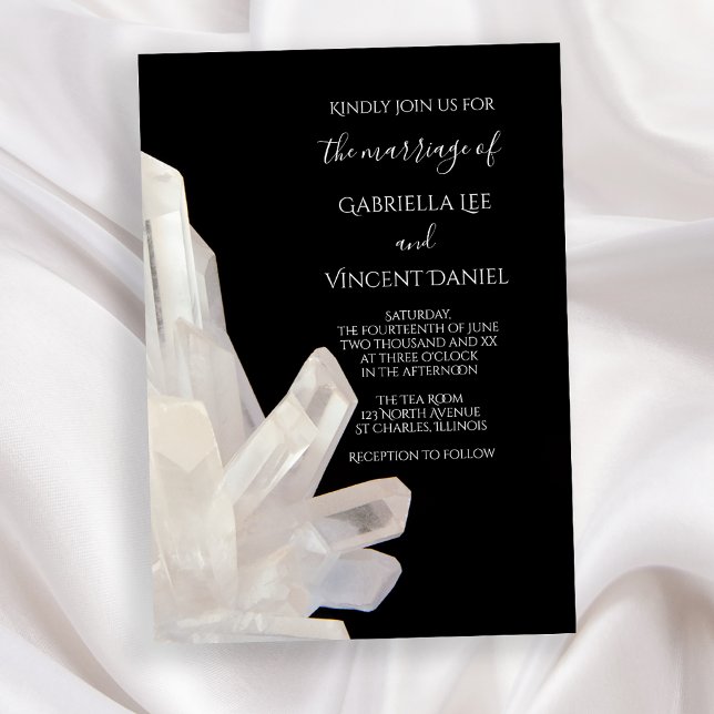 Invitación Cristales blancos en Boda negro (Subido por el creador)