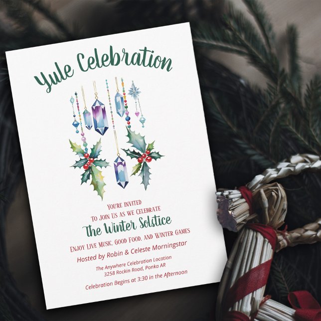 Invitación Cristales Boho de Flor de Invierno Solsticio (Subido por el creador)