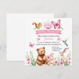 Invitación Cristales forestales chica ducha de bebé