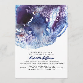 Invitación Cristales modernos Baby Shower de la acuarela de