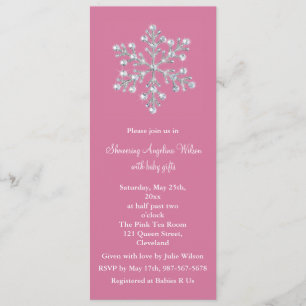 Invitación cristalina de Baby Shower del copo de