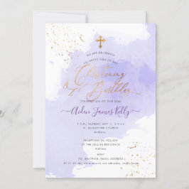Invitación Cristalización de color de agua de lavanda+Invitac