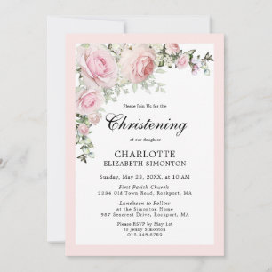 Invitación Cristalización de la acuarela rosa de Rubor