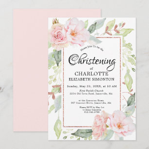 Invitación Cristalización de la acuarela rosa de Rubor