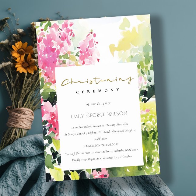 Invitación Cristalización de la Bougainvillea Tropical Verde  (Subido por el creador)